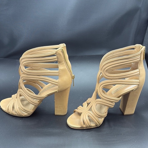 Michael Kors Tan Heeled Sandals with Strappy Design - Picture 4 of 7